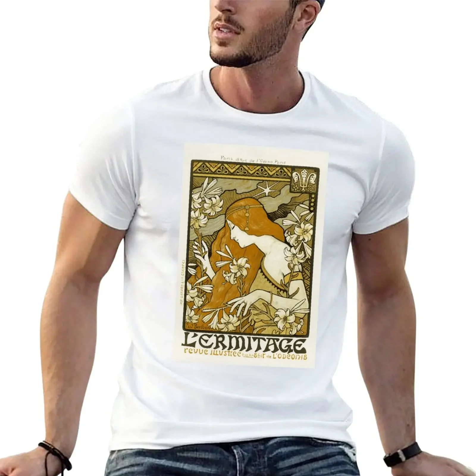 

Art Nouveau L'ermitage Paul Berthon Digital T-Shirt funnys tees t shirt men