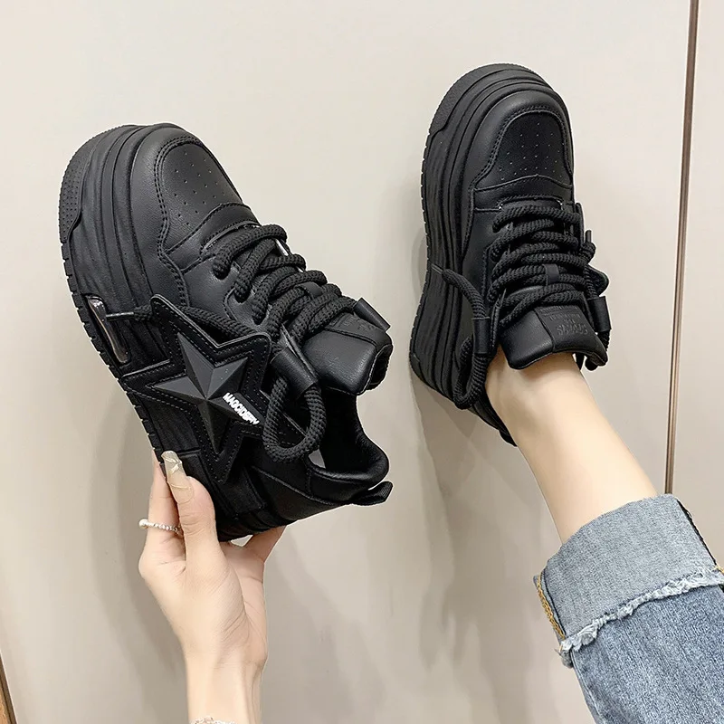 Women's Vulcanized Shoes New Lightweight Fashionable Versatile Casual Shoes for Women Platform Concise Luxury Women's Sneakers