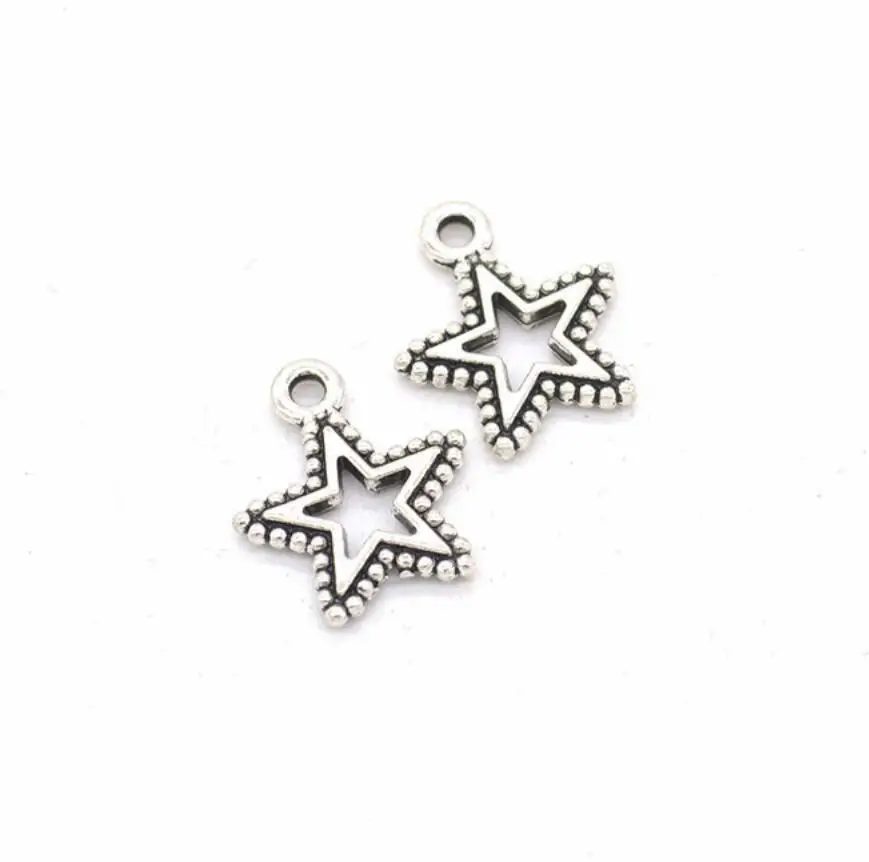 400pcs Charms Star Pentagram 17x15mm Handmade Pendant Making fit,Vintage TibetanBronze,DIY For Bracelet Necklace F0073