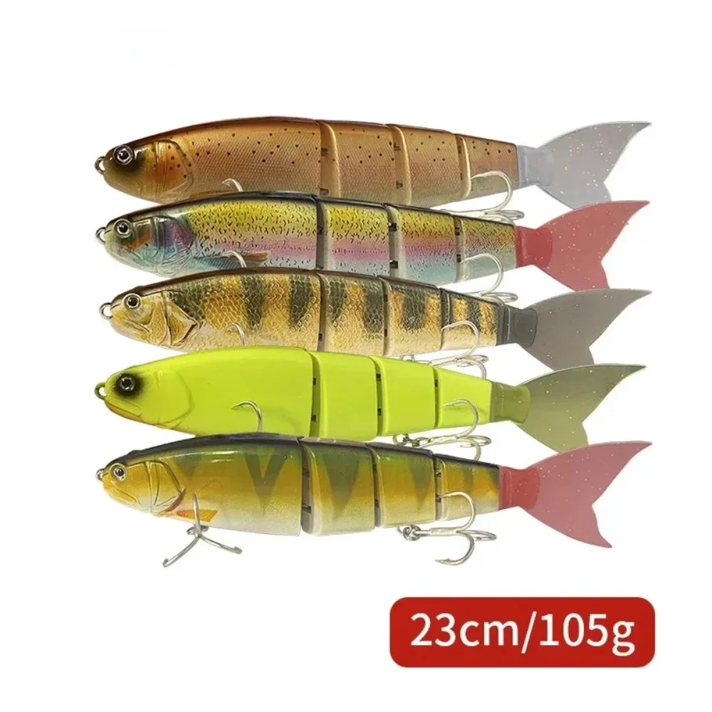 Lot de 5 leurres de pêche - 10 cm - Multi articulés