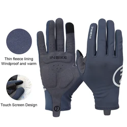 Thermal Touch Screen Cycling Gloves for Men & Women - Winter & Autumn Outdoor Sports Fitness (Blue)
