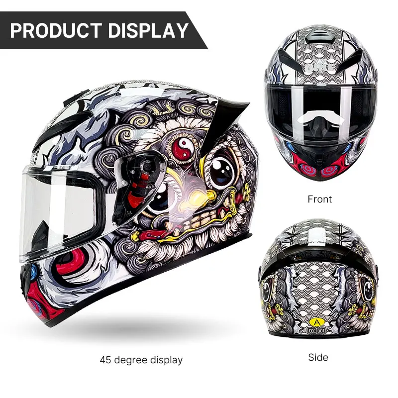 High Quality Flip Up Motorcycle Moto Cascos Motociclistas Capacete Double Lens Full Face Helmet DOT Approved