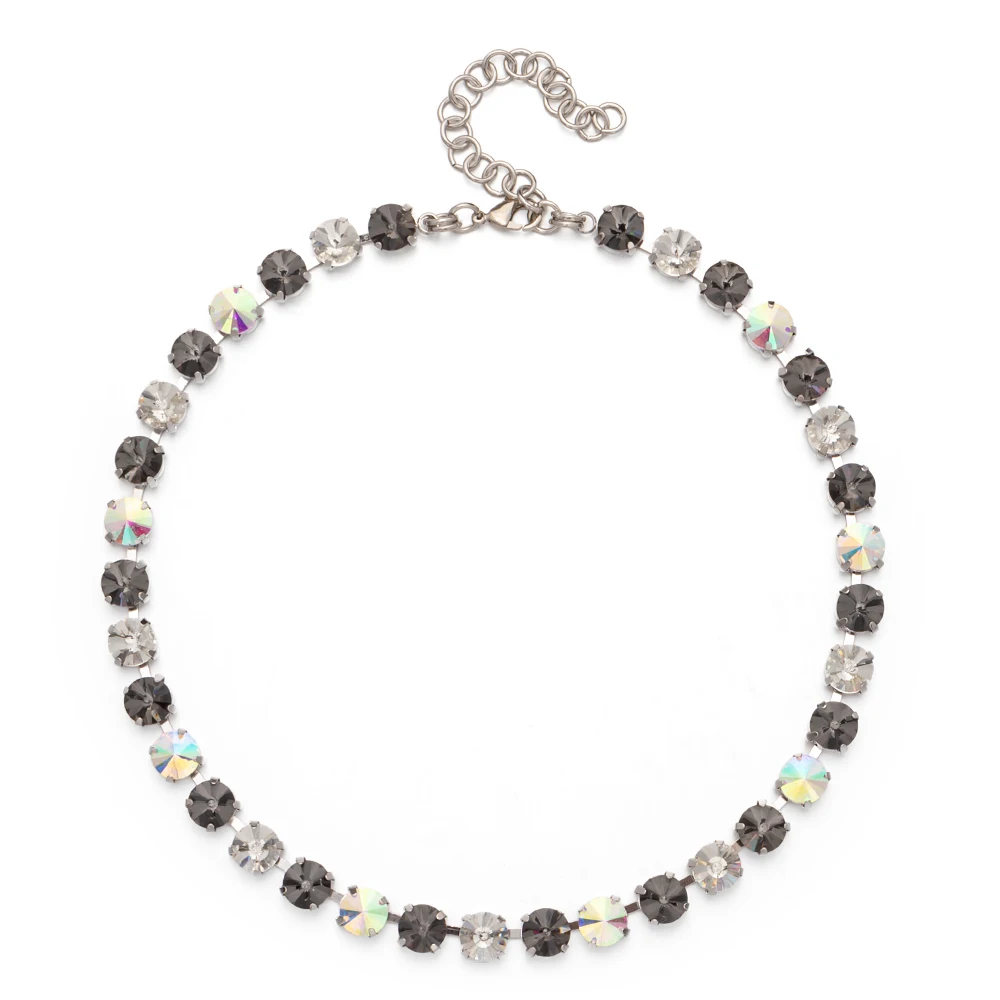 8mm Kristall Bunte Klaue Einstellung Halskette Für Frauen Winter Pullover Halsband Zubehör Diiamond Schmuck – Detail 13