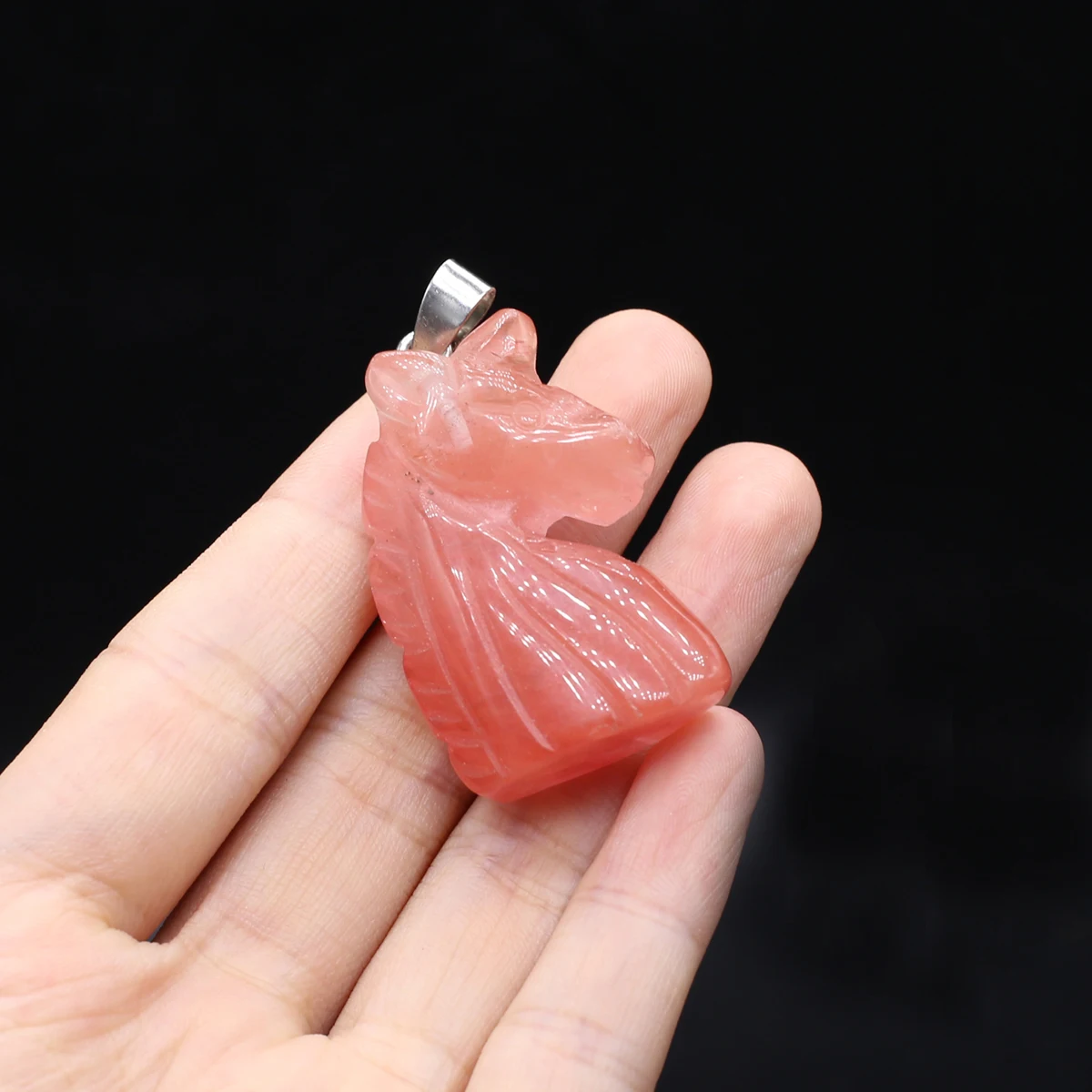 5PC Natural Semi Precious Stone Malachite Sodalite Green Aventrine Unicorn Shaped Pendant 39x24mm DIY Jewelry Making Accessories