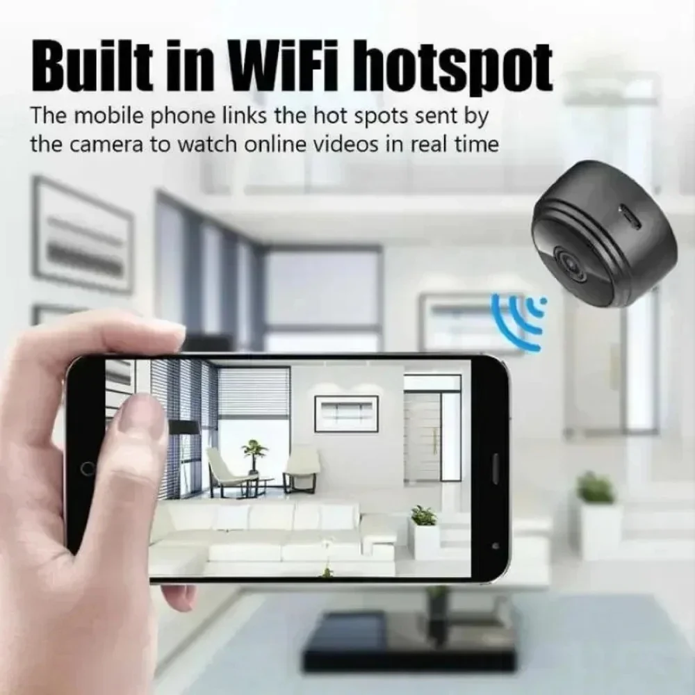 A9 Mini WiFi Surveillance Camera 1080P HD with Night Vision Camcorder Smart Life Home Security Video Recorder for Infants Pets 6