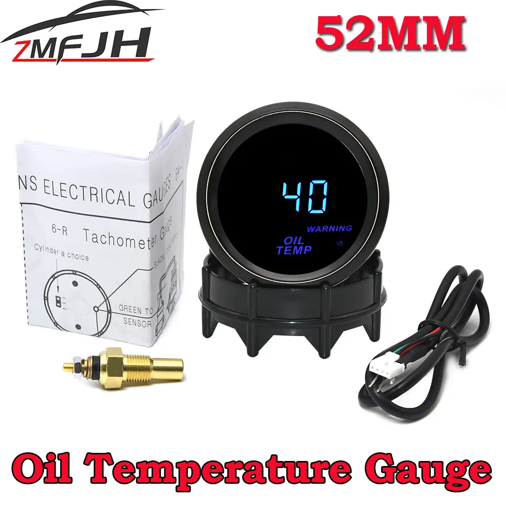 ADUniversalBlueLEDDigitalCarMeter252MMOilTemperatureGauge