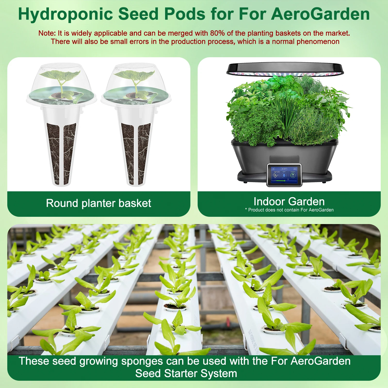Deluxe Reusable Hydroponic Seed Pod Kit – Indoor Plant Growing System & Garden Accessories