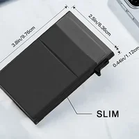 Unisex Anti Rfid Blocking Protected ID Credit Magic Card Holder Men Thin Slim Minimalist Smart Wallets Metal ID Cardholer Case 2