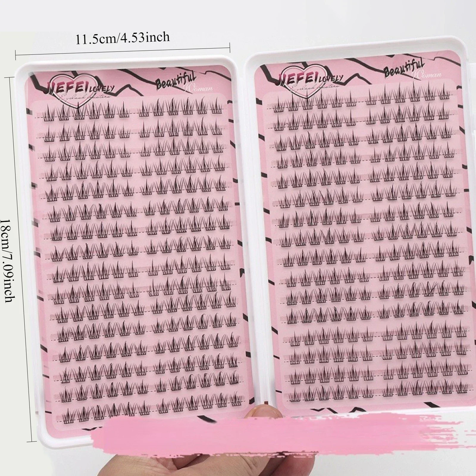 Weiche und leichte Fischschwanz-Einzelcluster-Wimpern, 10–12 Millimeter – perfekt für tägliches Make-up und Wimpernverlängerung – Detail 8