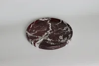 D20x2cm Design Luxury Red Round Rosa Levanto Marble Tray Holder Collection Jewellery Display Serving Tray Jewelry Storage 2
