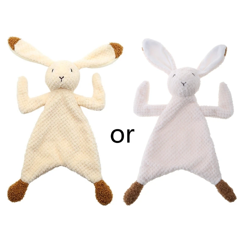 

Baby Security Blanket Soothing Appease Towel Soft Animal Rabbit Plush for DOLL Teething Bib Infants Comfort Sleeping Nur