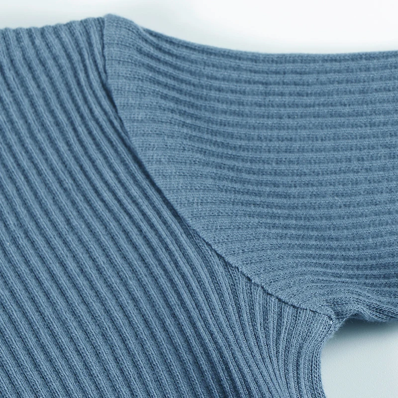 Mehrjahreszeiten-Langkleid für Mädchen V-Ausschnitt Kleider Langarm Familien-Pyjama-Set Kinderkleidung aus Geripptem Strickmaterial – Detail 18