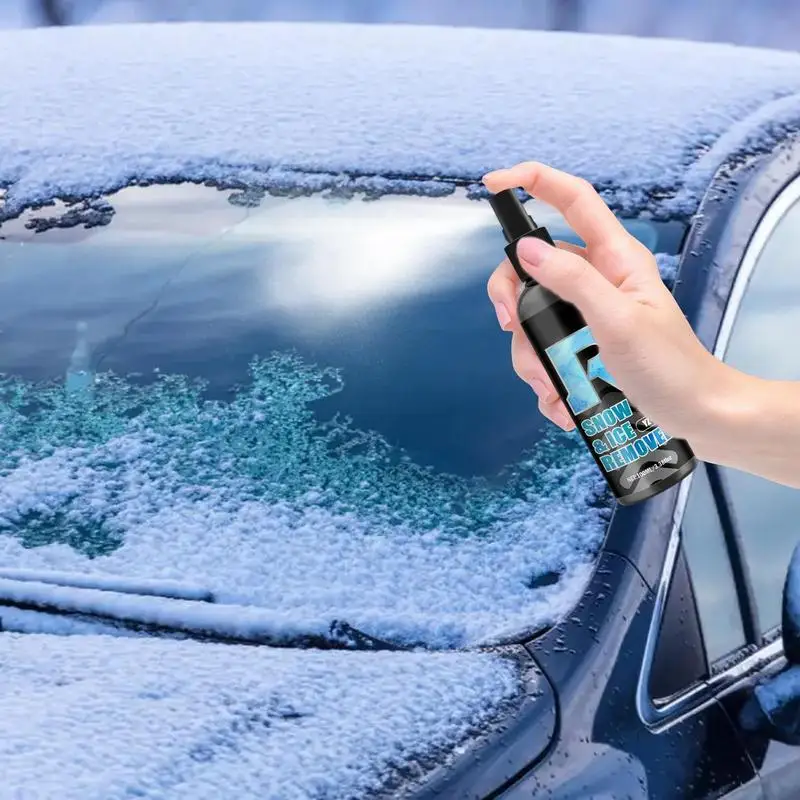 Car Glass Deicer Windshield Deicing Agent Long-lasting Car Ice Remover Agent Ice Remover Melting Spray 100ml For Preventing