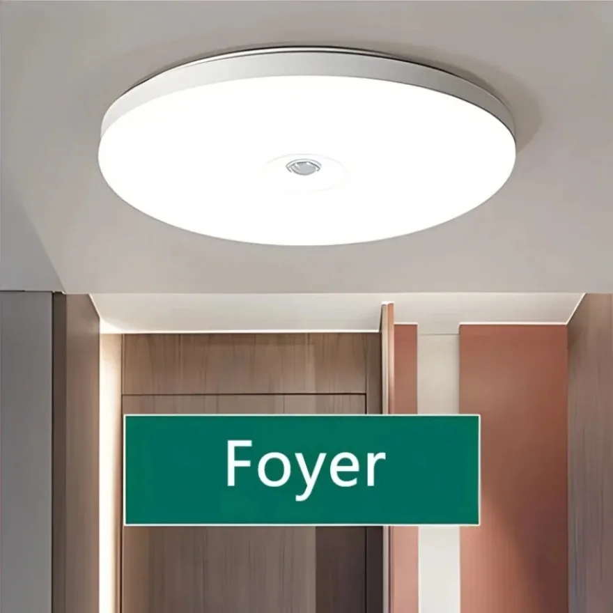 Motion Sensor LED Ceiling Light Minimalist Human Body Infrared Sensing Light Corridor Staircase Garage Warehouse Home