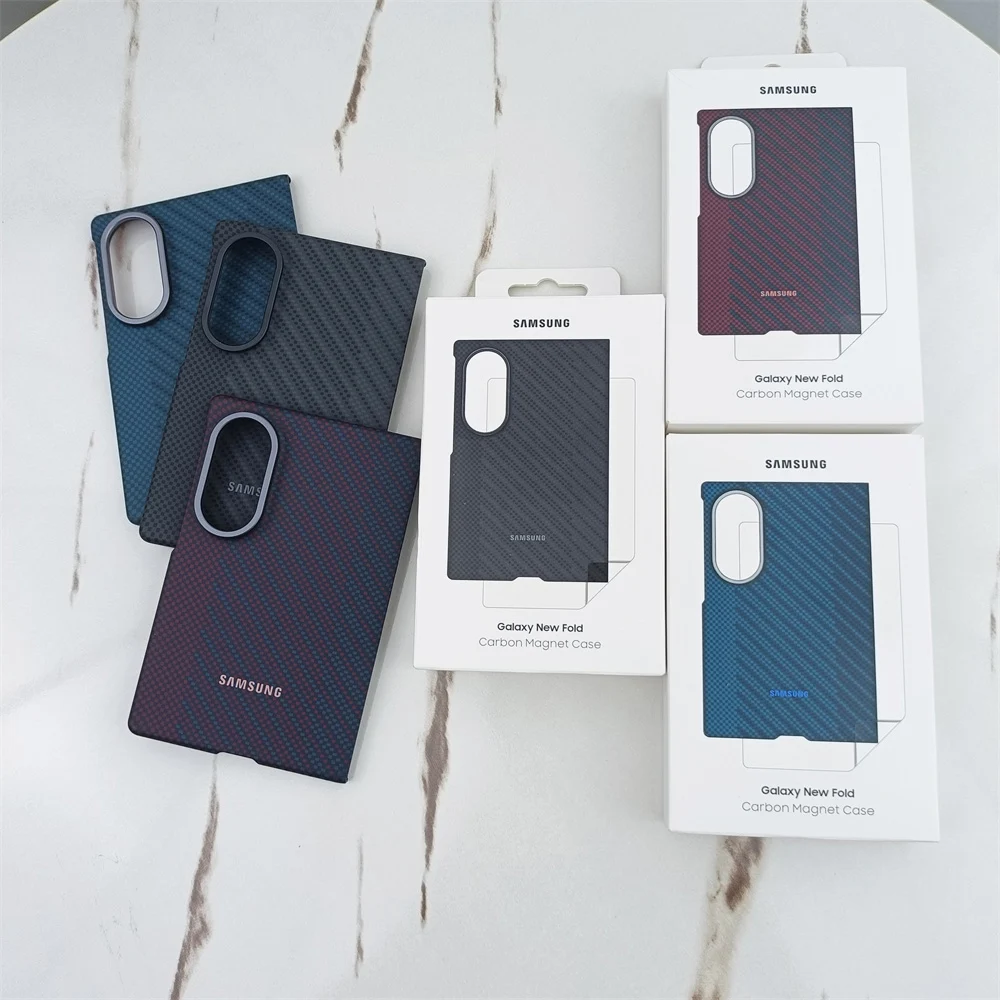 Premium Carbon Fiber Magnetic Phone Case - Slim Shockproof Bumper Cover with Official Aramid Texture