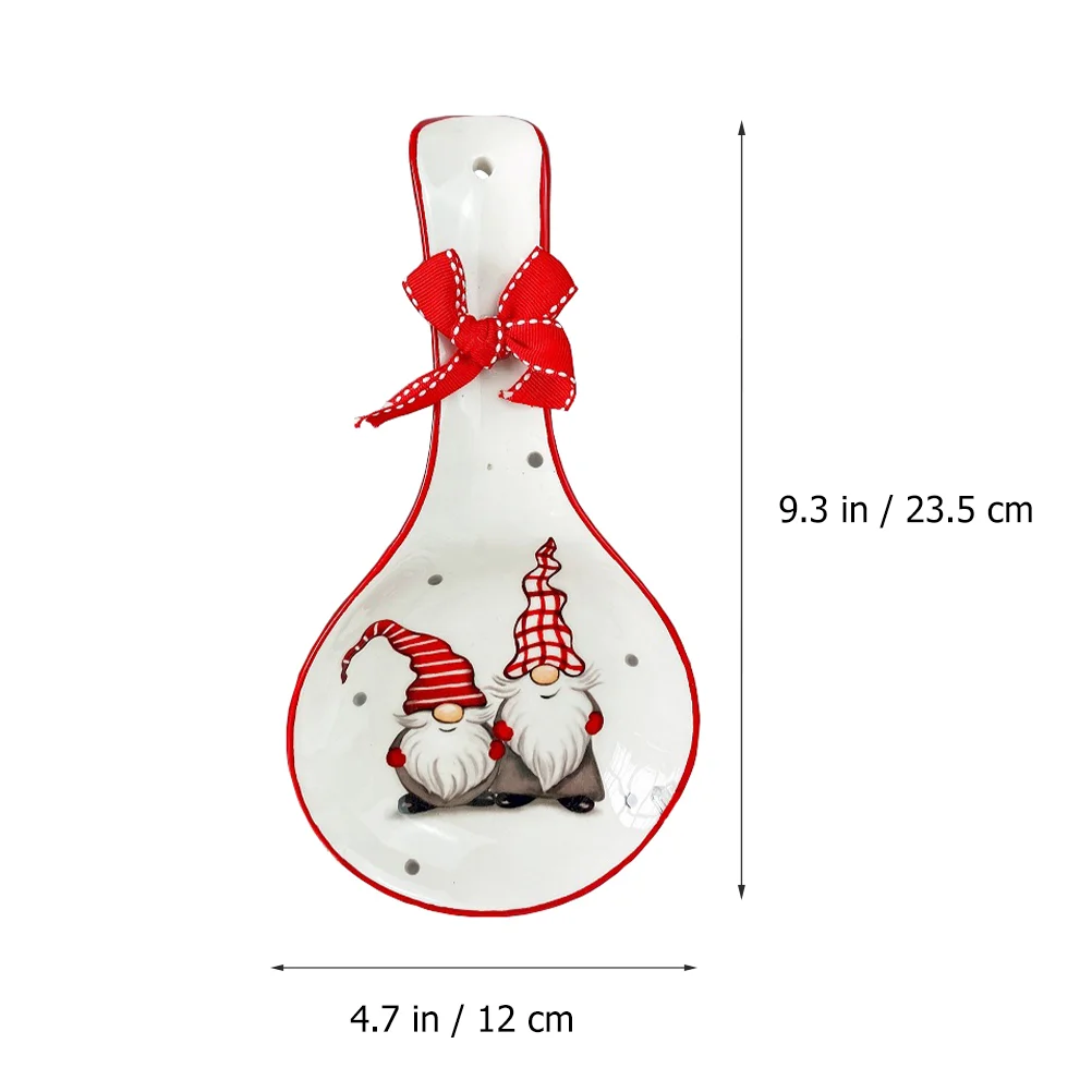 Ceramic Chopsticks Holder Spoon Rest Christmas Holder Cutespatula Holiday Gifts Stove Gnome Ladle Chopstick Kitchen Stand Rack