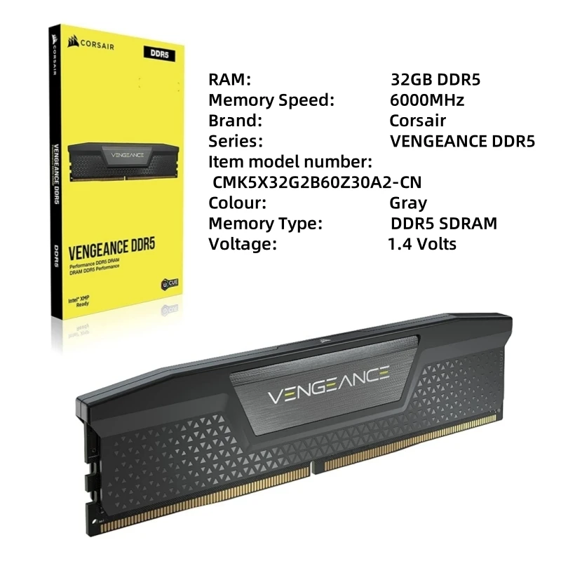 CORSAIR コルセア DDR5-6000MHz Intel XMP 32GB CORSAIR VENGEANCE 32GB (2x16GB) DDR5 6000MHz Z30 AMD EXPO