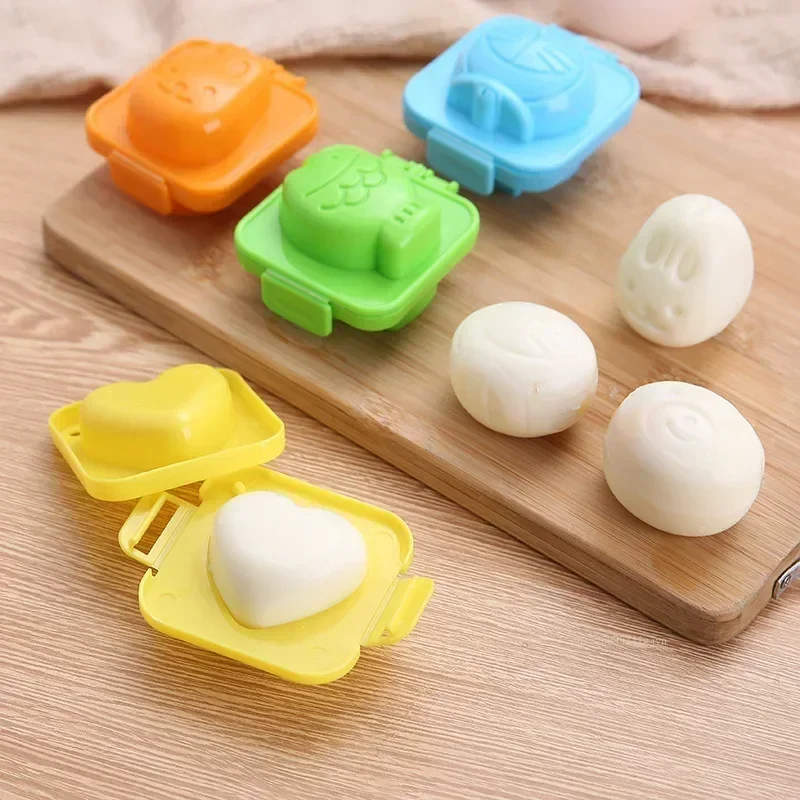 Egg Boiler Mold Cup Boiled Egg Mold Cute Cartoon 3D Egg Ring Mould Bento Maker Cutter Decorating Tool Kitchen Accessories For Kitchen
