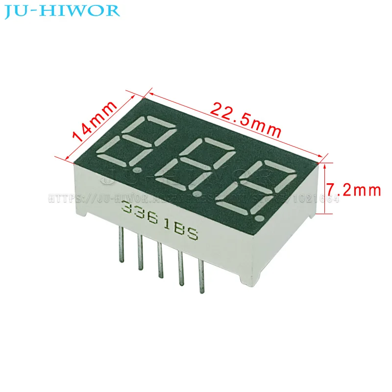 10pcs 0.36 Inch 3 Digits Red LED Digital Display