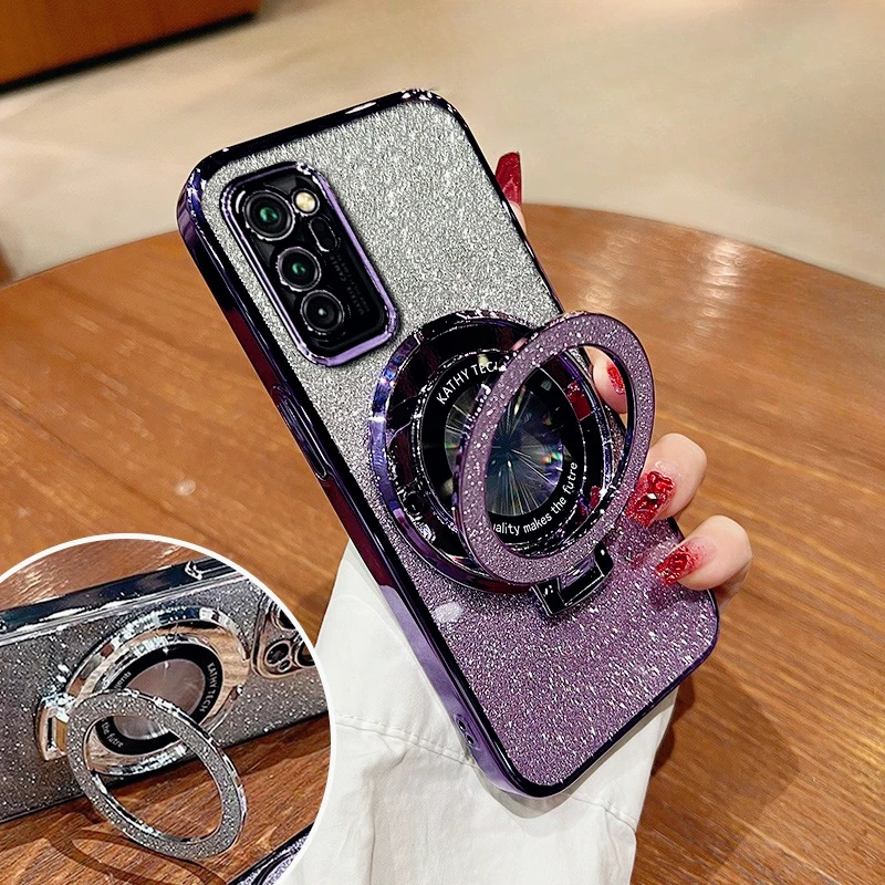 Étui de luxe à paillettes avec support pour Moto G42 G52 G53 G54 G60 G60S G62 G72 G73 G82 G83 G84 E20 E22 E22i E32_voghion.com