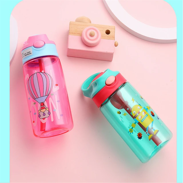 480ml Kids Water Bottles Creative Cartoon Baby Cups With Straws Leakproof  Water Bottles Tour Portable Water Bottle For Children - Water Bottles -  AliExpress