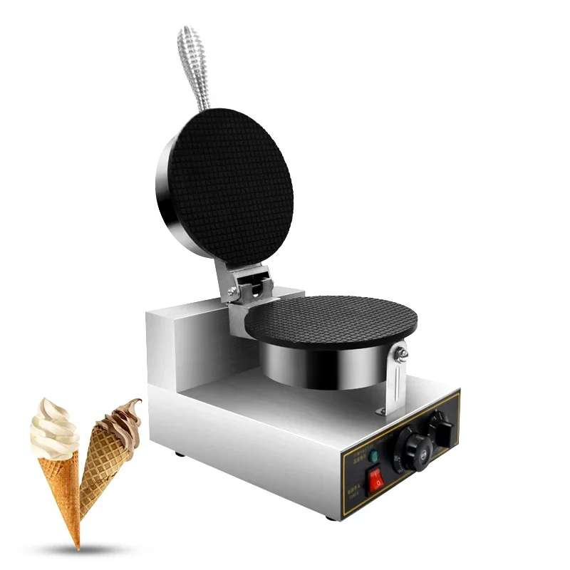Electric Ice Cream Cone Maker Non-Stick Waffle Cone Baking Machine 21cm Egg Roll Maker Irons Crepe