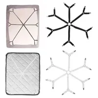 Support de drap de lit élastique réglable, 12 Clips, support fixe, attaches à Clip pour matelas, couverture, couvertures, pinces de fixation, sangle antidérapante 4