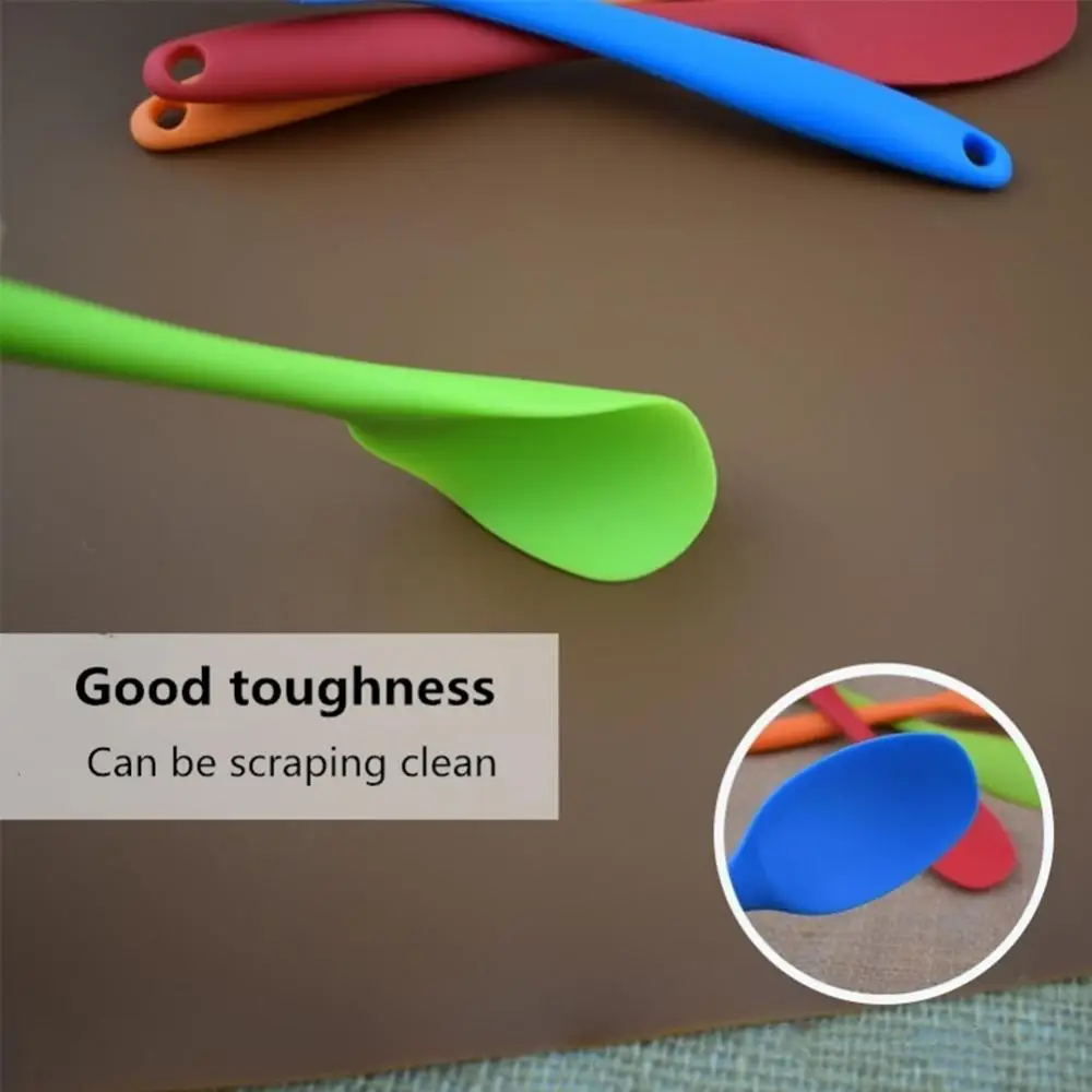 Silicone Long Handle Spatula Non-stick Scraper Spoon Heat Resistant Jam Scraper Dual-Ended Spoon Kitchen Cooking Utensil