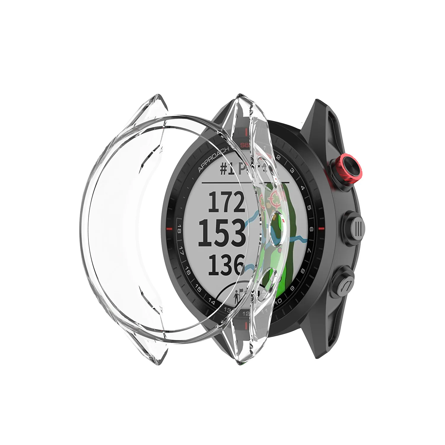 Garmin Approach S62용 커버 팔찌 베젤 프레임 스크린 프로텍터 Garmin Approach S62 케이스 2 in 1 스마트 워치용 유리 필름
