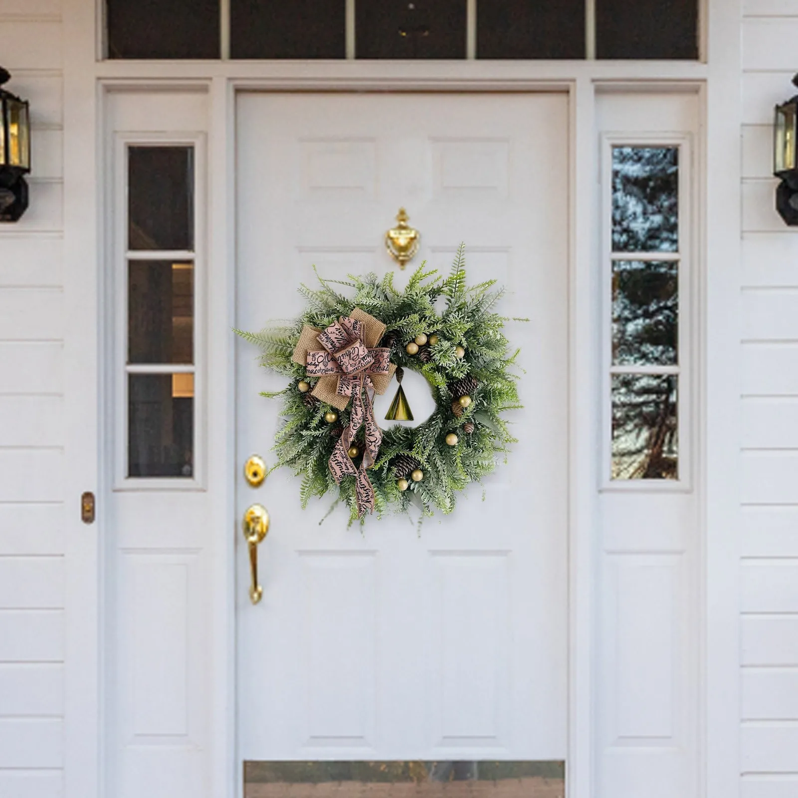 

Рождественская сосновая гирлянда «один в один», конусы и иглы из сосны, имитация гирлянды в богемном стиле, украшения для сцены