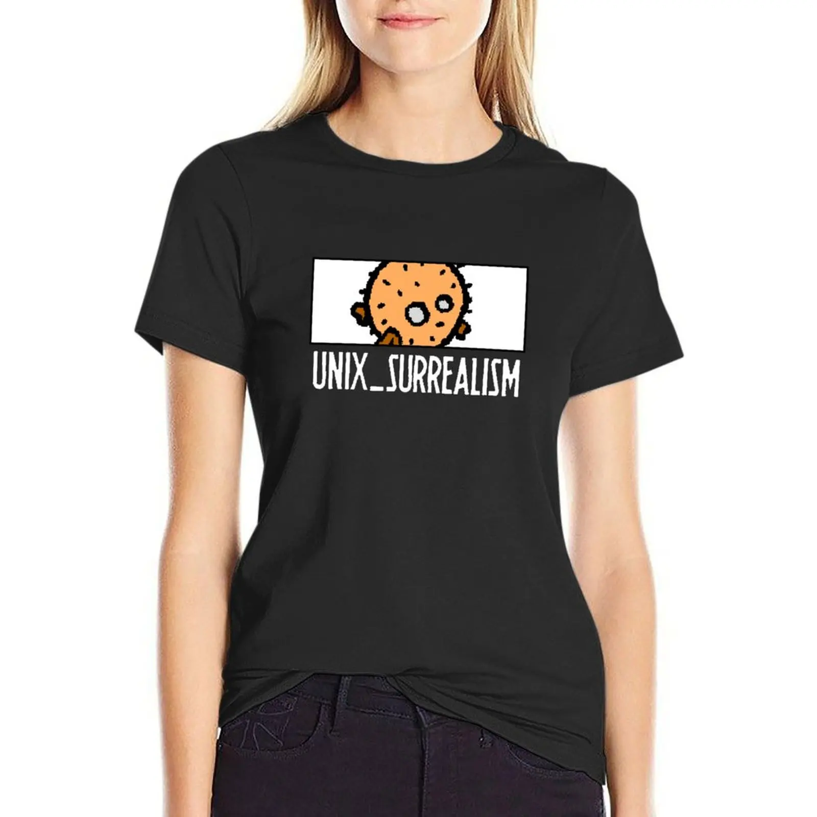 

Baby Puffy in unix_surrealism hi-tech lowres fashion [white text] T-shirt graphics vintage clothes Women's t-shirt
