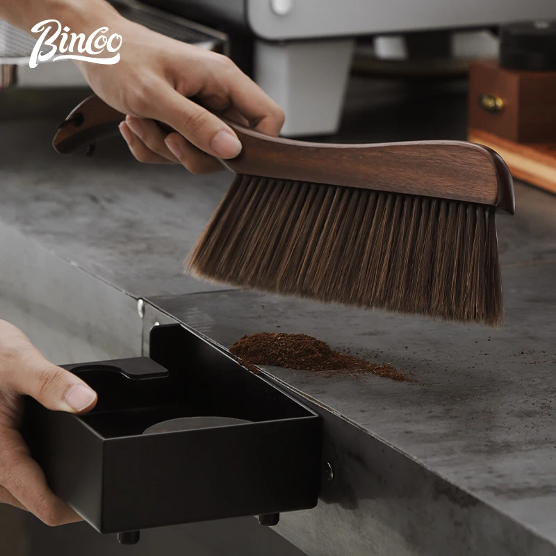 Benco Coffee Grinder Cleaning Brush, Vintage Design Solid Wood Brush, Professional Cleaning Tool for Home Baristas, Cafe Accessori...