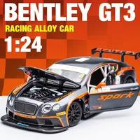 1:24 Bentley Continental GT3 Alloy Car Diecasts & Toy Vehicles Car Model Sound and light Pull back Car Toys For Kids Gifts 1
