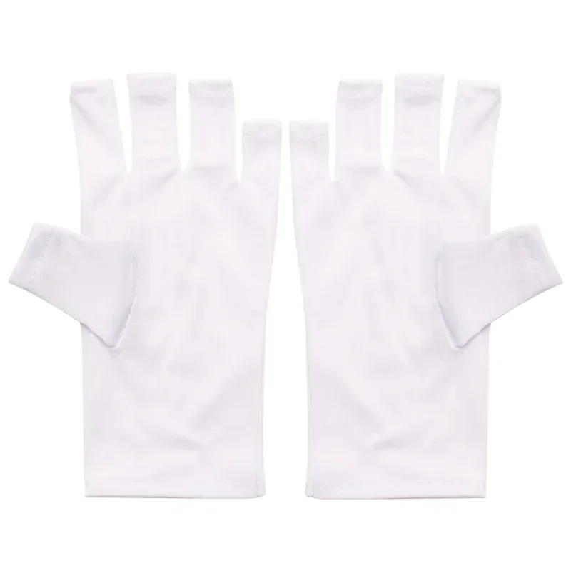 Nail Gloves 1 Pair Anti UV Nail Gloves UV Gel Shield Glove Fingerless Manicure Nail Art Tools LED Lamp Nails Dryer Radiation Hand Glove