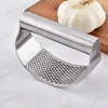 Stainless Steel Garlic Press Manual Grinding Chopper Garlic Ginger Press Multi-function Grinding Slicer Kitchen Gadgets 2