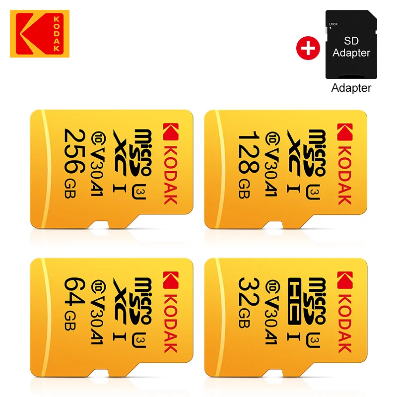 Kodak 100% Original TF Micro SD Card memory MicroSD Class 10 16GB 32GB 64GB 128GB 256GB Smartphone Tablet Camera | Компьютеры и офис