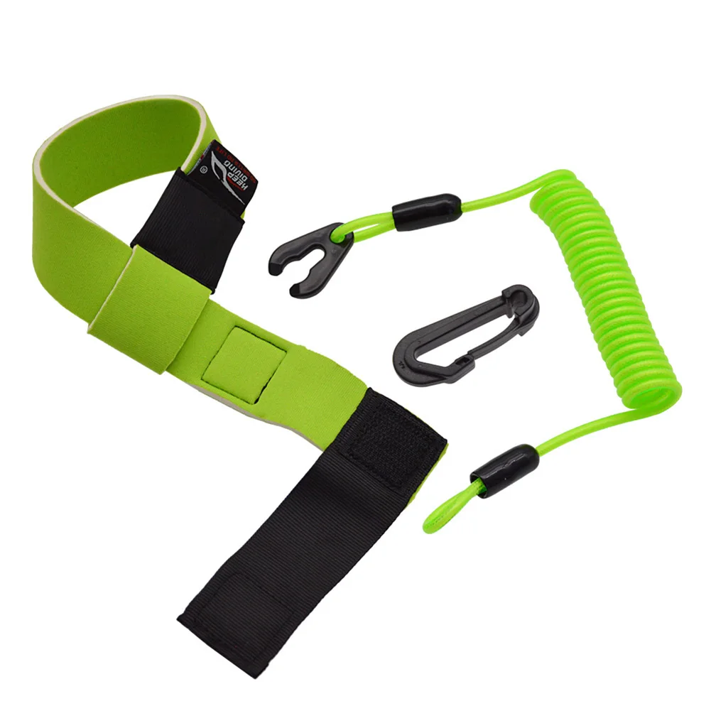 Jet Ski Safety Lanyard Adjustable Emergency Flameout Rope with Buckle Key Reminder Rope Safety Tether for Outboard Engine Motor