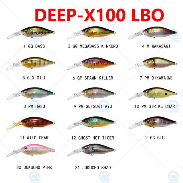 JAPAN Megabass DEEP-X 100 LBO 100mm Hyper-responsive Deep Diving Crankbait  Fishing Lure Dynamic Saltwater