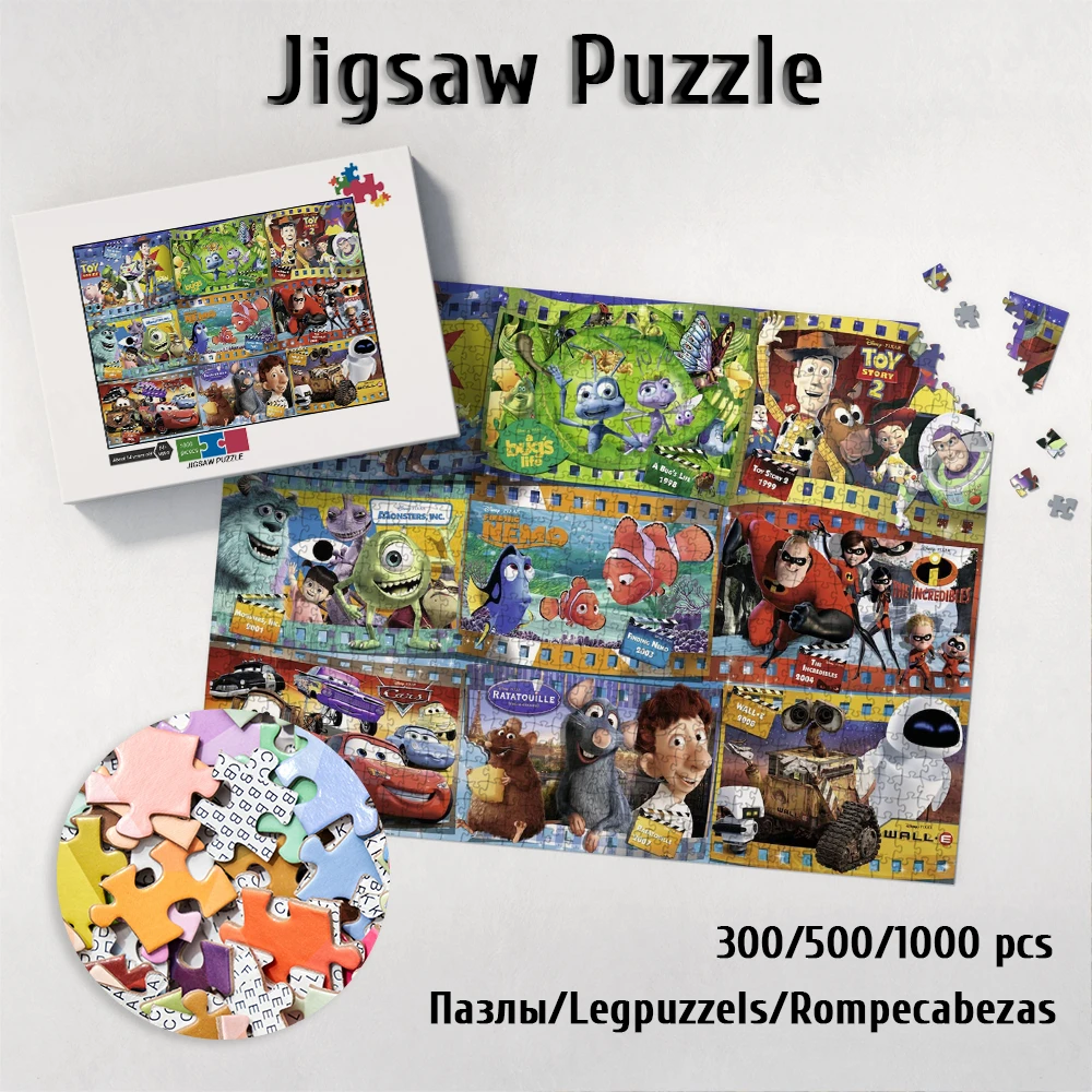 Disney Pixar Movies Large Jigsaw Puzzle for Adults Unique Design Cartoon Collection Decompression Board Games Puzzle Game Gift