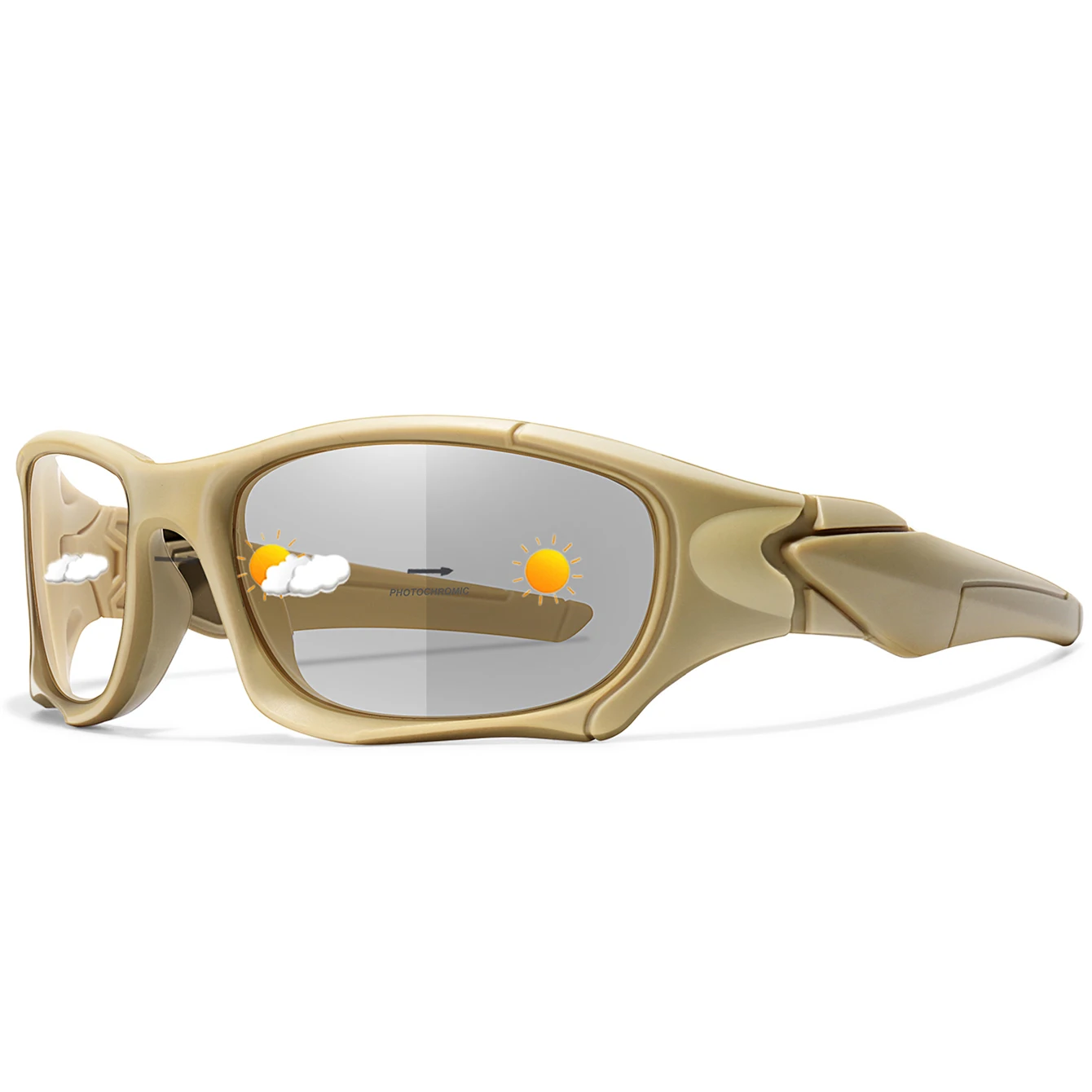 Stylish Photochromic Outdoor Sunglasses - Unisex Windproof Sports Eyewear