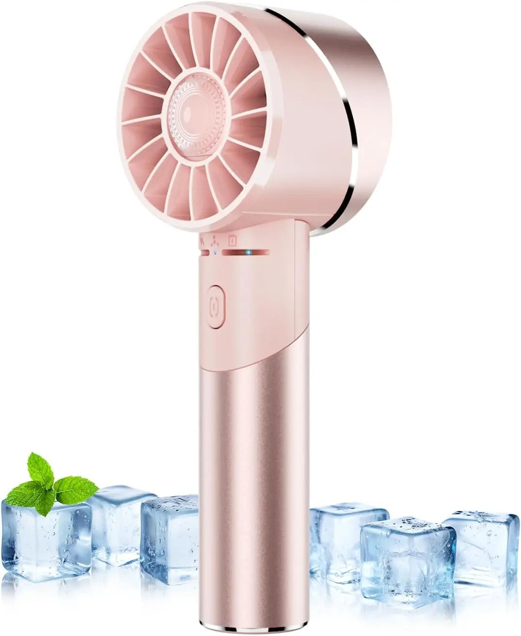 Mini Ventilador Portátil USB Recargable con Batería de 2600mAh, Ideal para Viajes y Actividades al Aire Libre