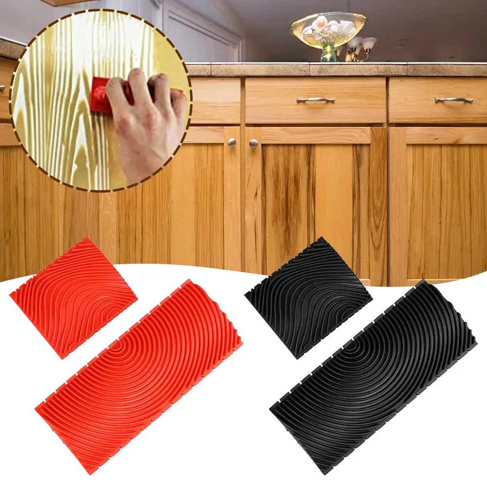 

1Pcs Rubber Wood Graining Wall Painting Tools DIY Anti-slip Roller Brushing Tool Brush Reusable Decor Home K0E1