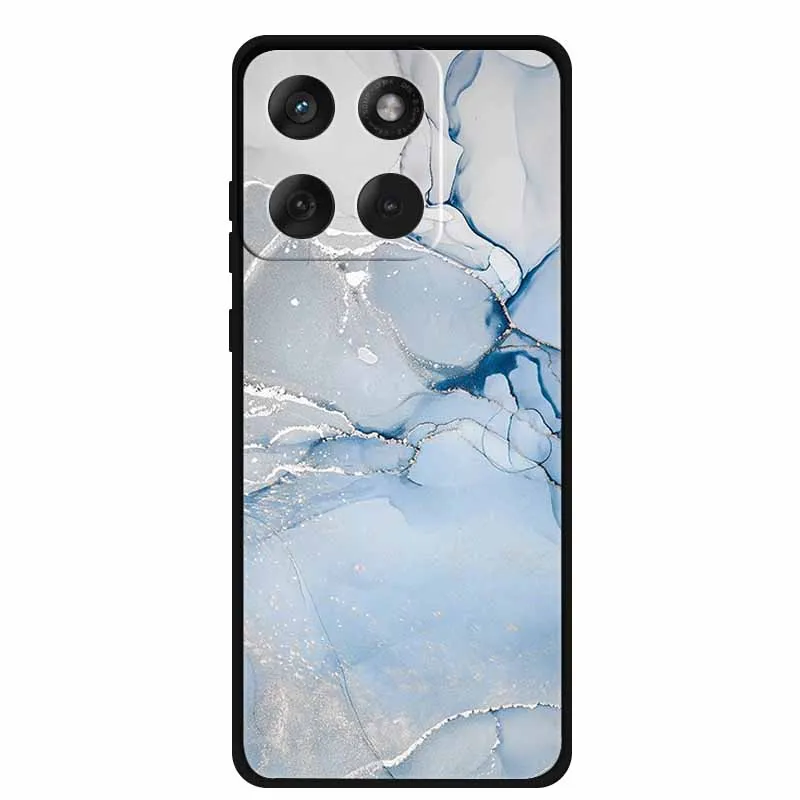 Luxury Iridescent Flower Marble Aesthetic Silicone Case - Soft Ultra-Thin Design