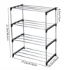 Stackable Small Shoe Rack, Entryway, Hallway and Closet Space Saving Storage and Organization (4-Tier, Black) 2