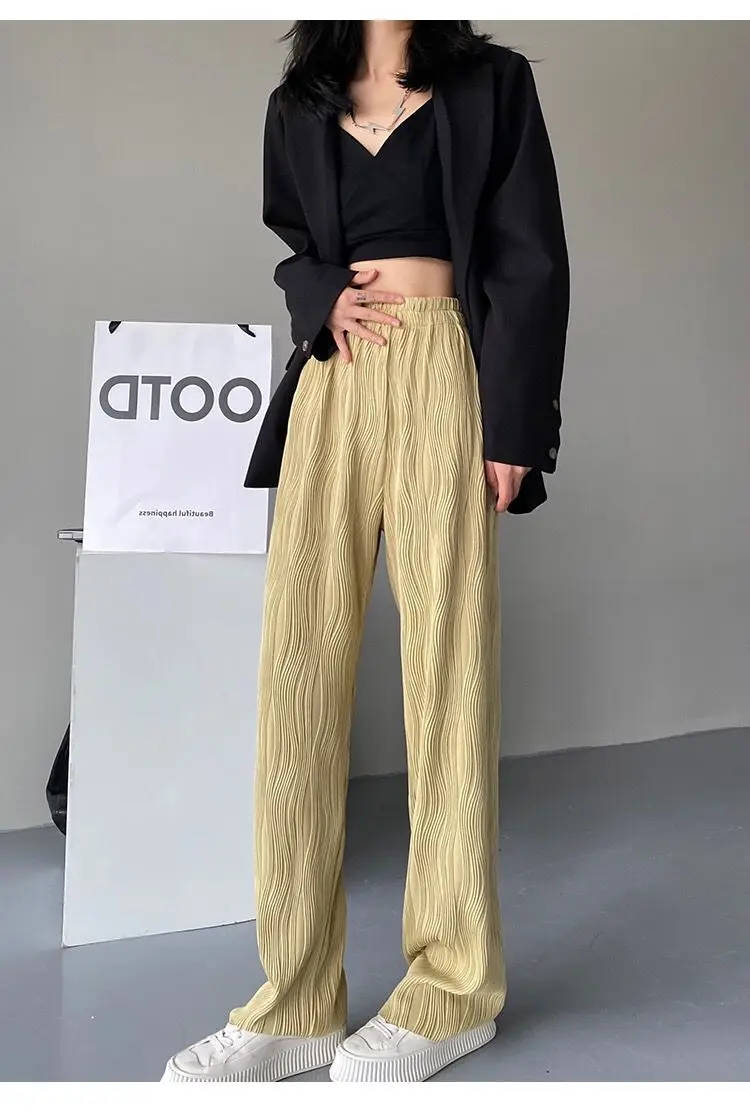 pleated wide leg pants