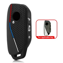 Premium Silicone Car Key Protector Cover - Stylish & Durable Fob Shell (Black)