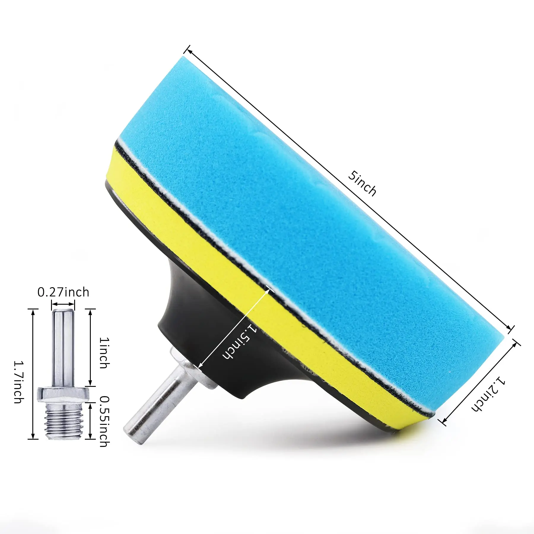 10 Piece Car Polishing Pad Kit - 3/4/5/6 Inch Sponge & Wool Buffing Pads With Drill Adapter