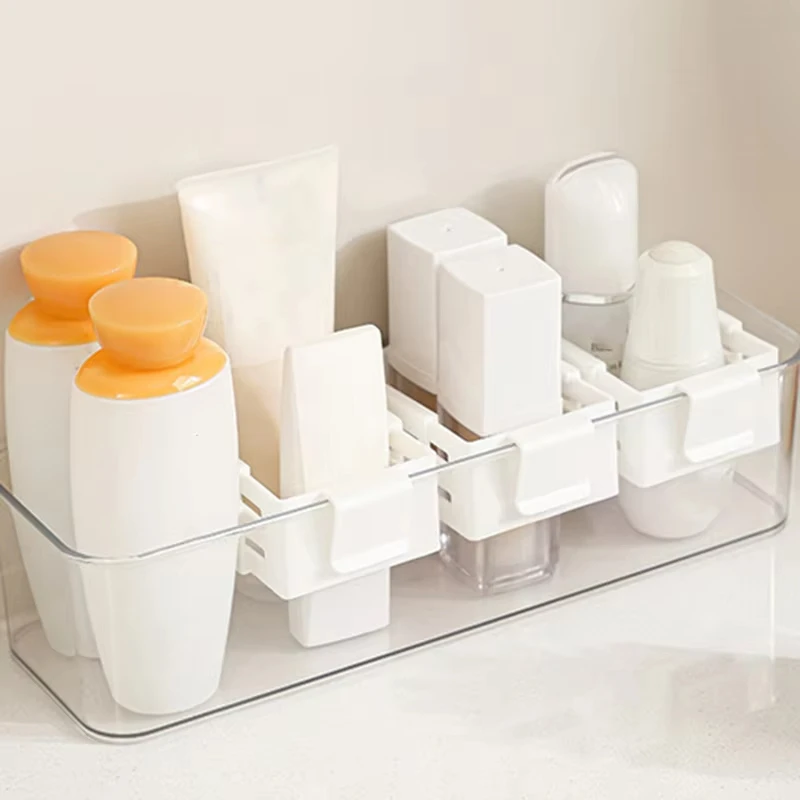 3PC/6PC White Transparent Refrigerator Divider Set Kitchen Food, Storage Divider Retractable Refrigerator Side Door Storage Clip