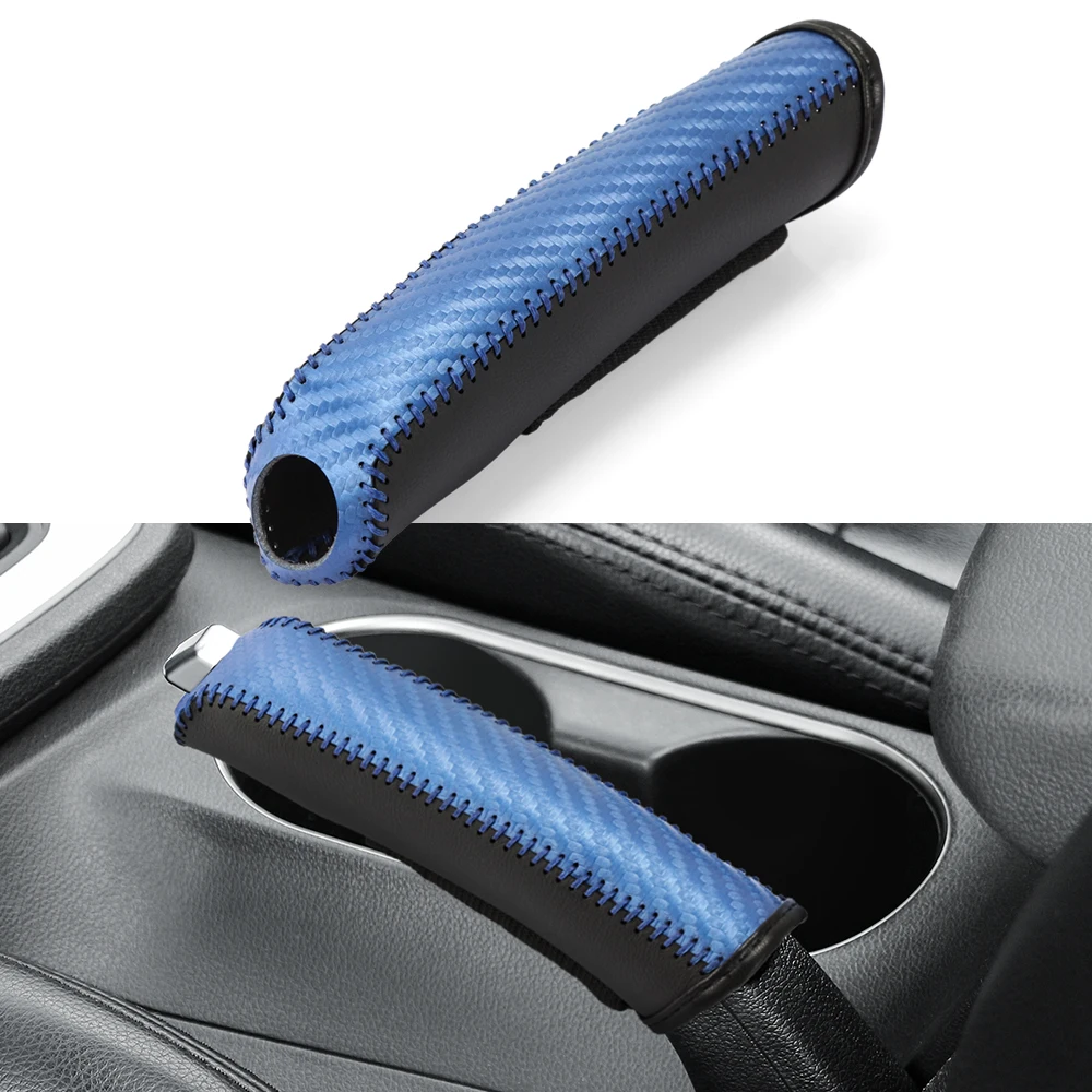 Hand Brake Cover Universal Car Handbrake PU Leather Anti-Skid Auto Parking Brake