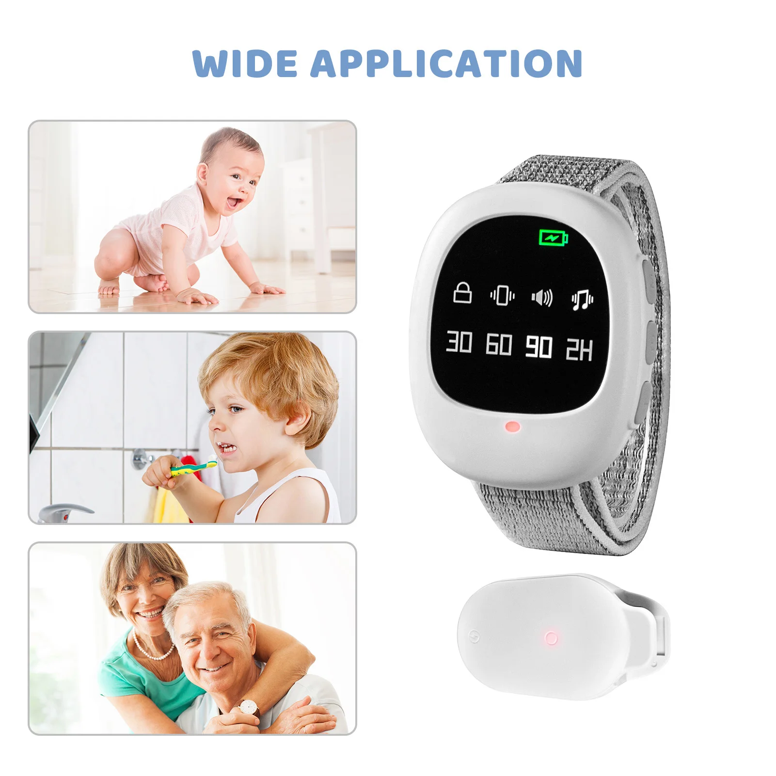   성인용 전문 팔 착용 침습 센서 알람, 변기 훈련, 습식 알림, 수면 야뇨증 플라스마커